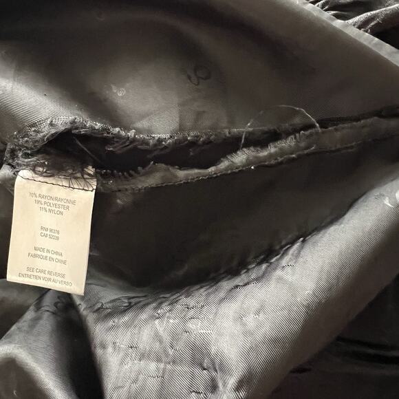 Samuel Dong Black Bubble Satin Jacket Coat Small Zip Front Lagenlook Cocktail - Picture 6 of 10